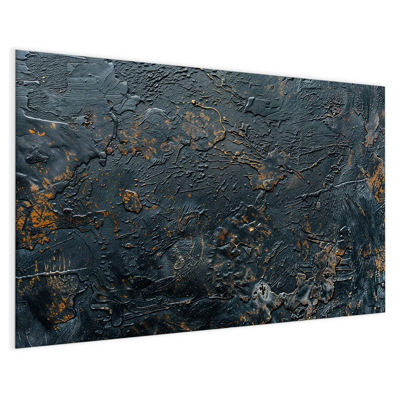 Glas Magnettafel - Kupfer auf Schwarz