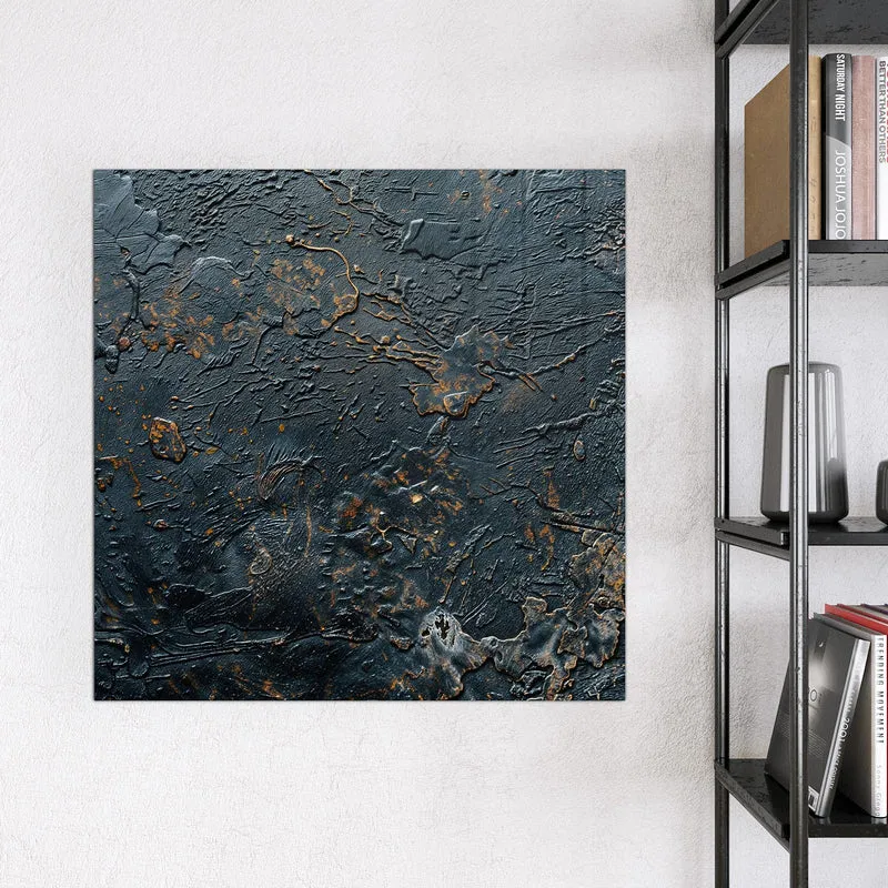 Glas Magnettafel - Kupfer auf Schwarz