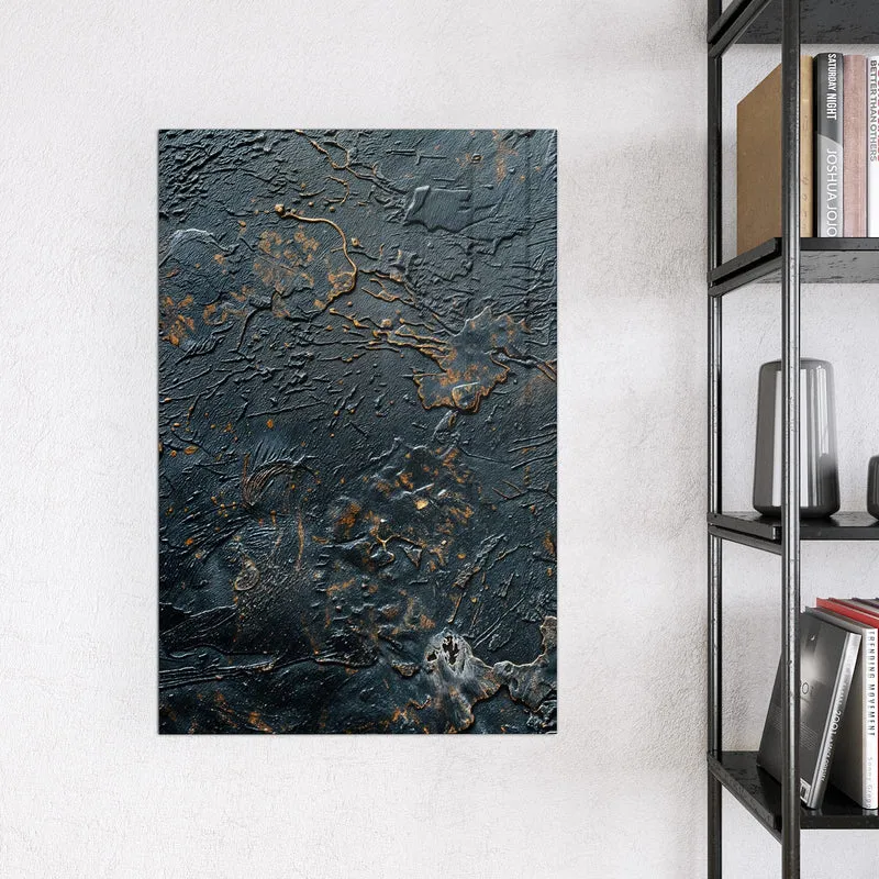 Glas Magnettafel - Kupfer auf Schwarz