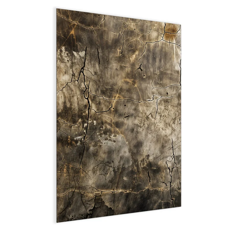 Glas Magnettafel - Rissige Erdtöne