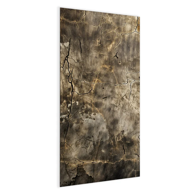 Glas Magnettafel - Rissige Erdtöne