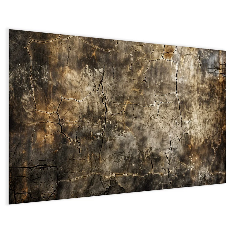 Glas Magnettafel - Rissige Erdtöne