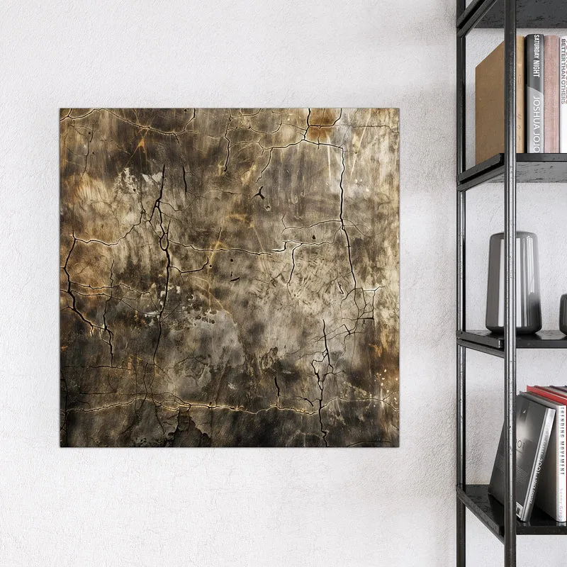 Glas Magnettafel - Rissige Erdtöne
