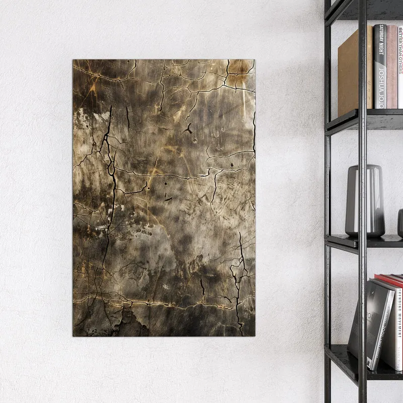 Glas Magnettafel - Rissige Erdtöne
