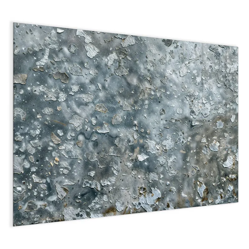 Glas Magnettafel - Abgeplatztes Graublau
