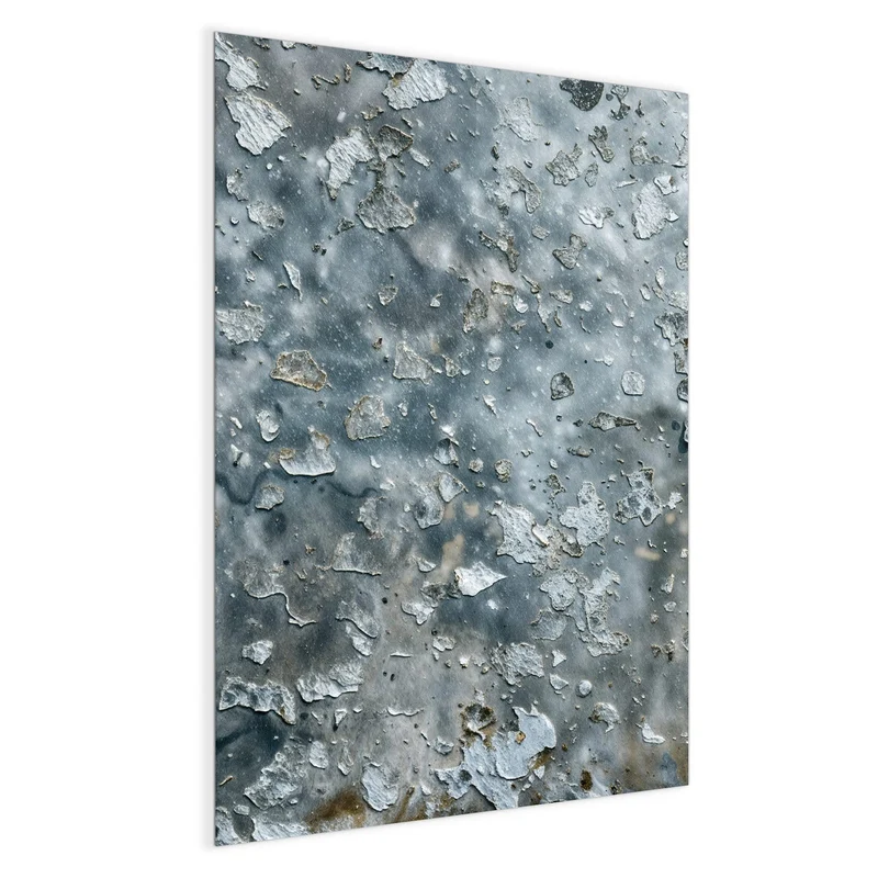 Glas Magnettafel - Abgeplatztes Graublau