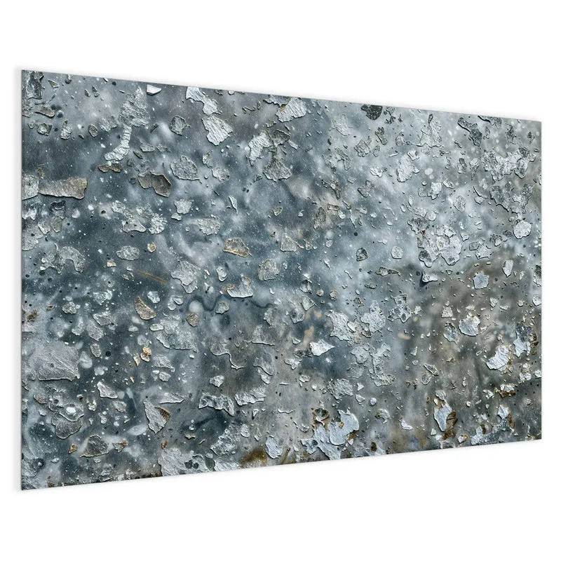Glas Magnettafel - Abgeplatztes Graublau