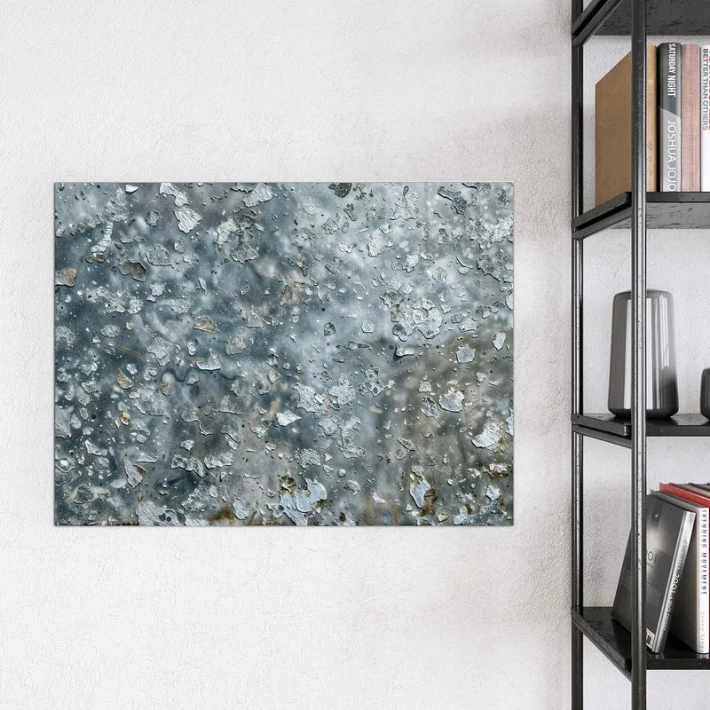 Glas Magnettafel - Abgeplatztes Graublau