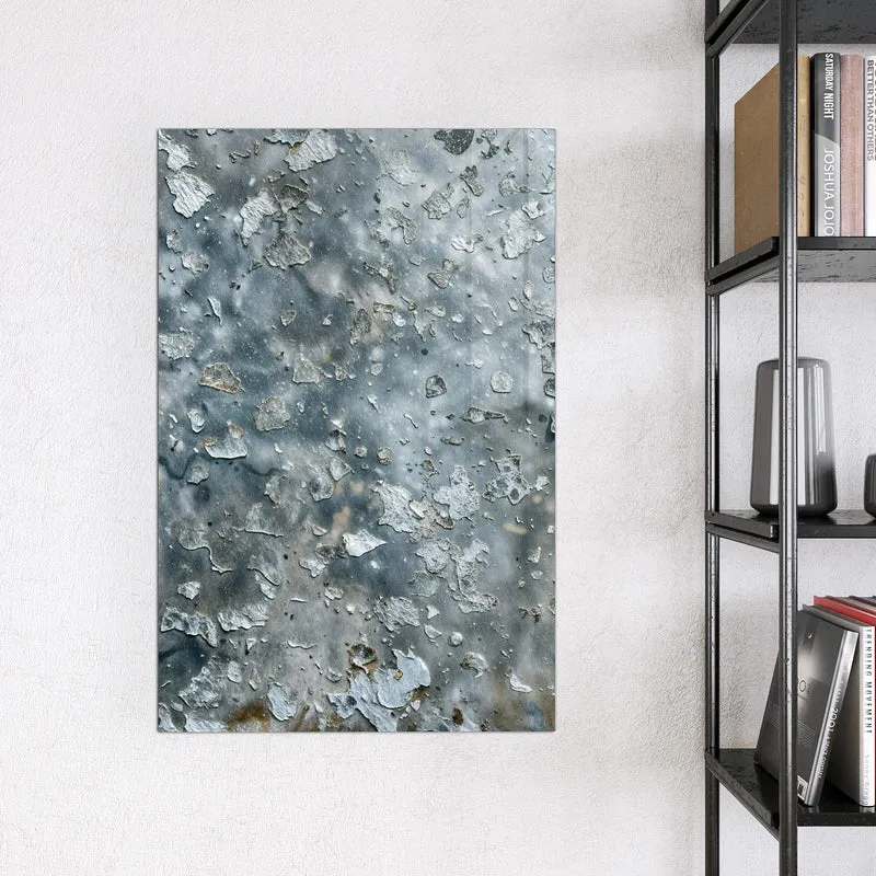 Glas Magnettafel - Abgeplatztes Graublau