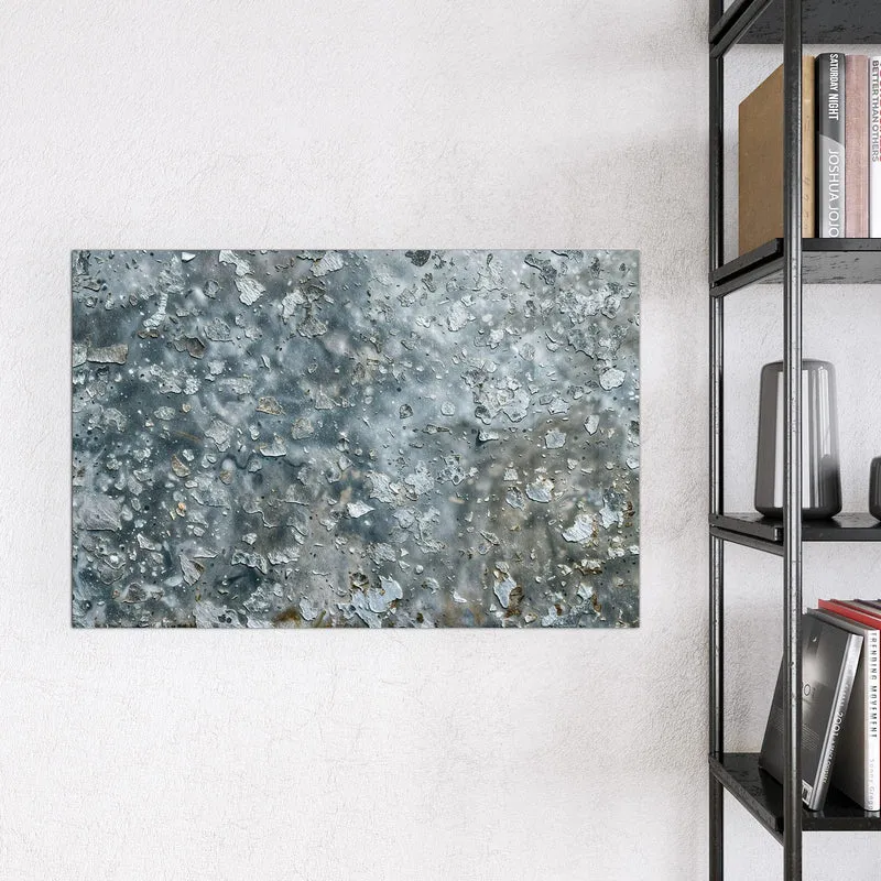 Glas Magnettafel - Abgeplatztes Graublau