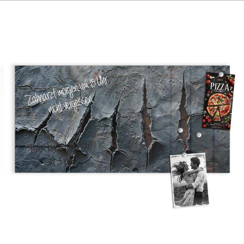 Glas Magnettafel - Rissiger Fels