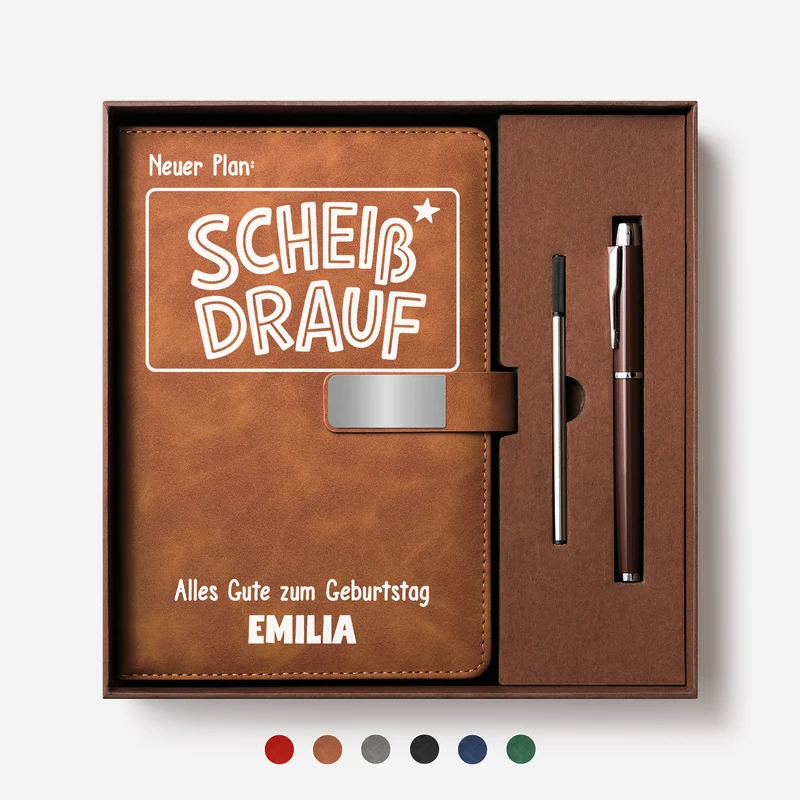 Neuer Plan Scheiß Drauf - Personalisierte Geburtstagsgeschenke | Notizbuch Mit Stift