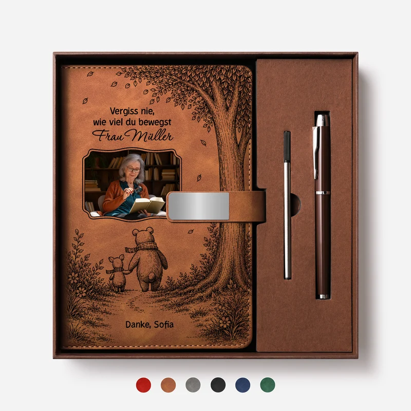 Vergiss Nie Wie Viel Du Bewegst - Personalisierte Geschenke Foto | Notizbuch Mit Stift Danke Lehrerin Abschied