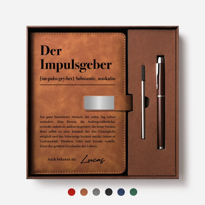 Die Impulsgeberin Bedeutung - Personalisierte Geschenke Lehrerin | Notizbuch Mit Stift