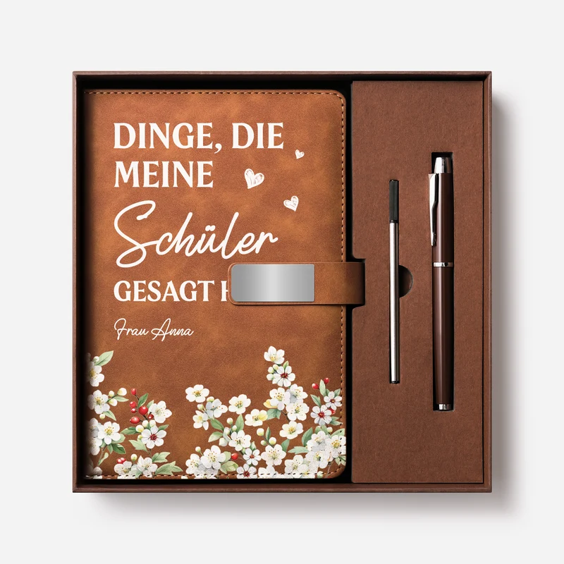 Dinge Die Meine Schüler Gesagt Haben - Personalisierte Geschenke Lehrerin | Notizbuch Mit Stift Geburtstagsmonat Blume