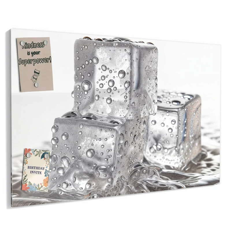 Metall Magnettafel - Drei Eiswürfel