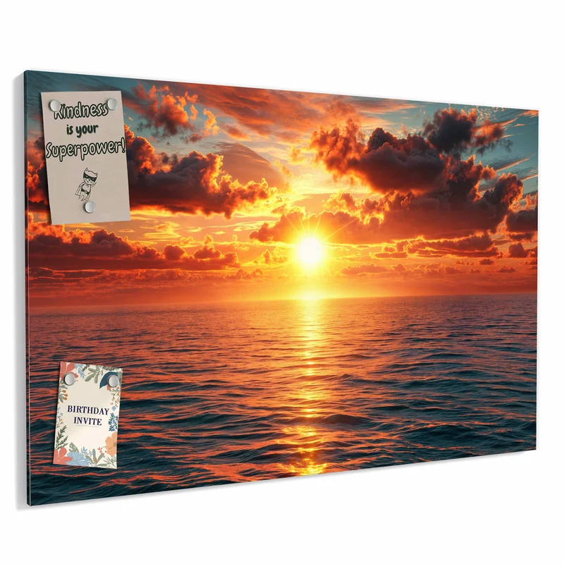 Metall Magnettafel - Wolken im Abendrot