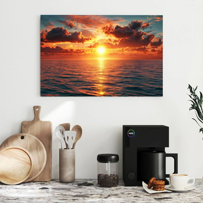Metall Magnettafel - Wolken im Abendrot