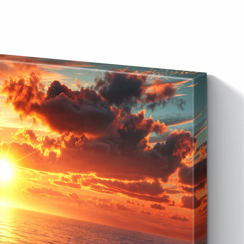 Metall Magnettafel - Wolken im Abendrot