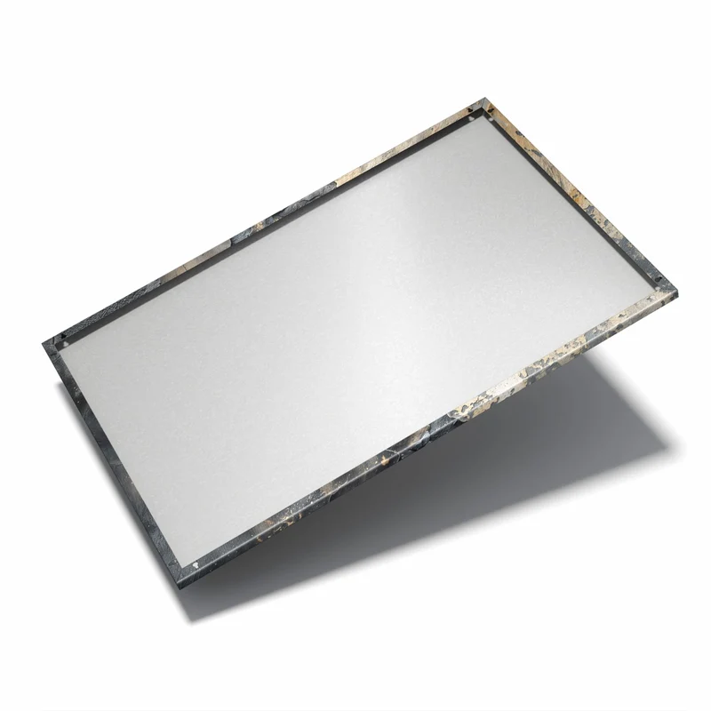 Metall Magnettafel - Ocker auf Schwarz