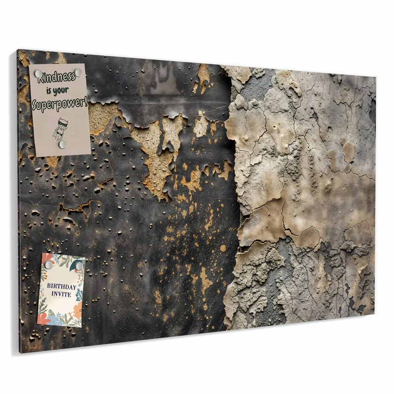 Metall Magnettafel - Bröckelnder Putz