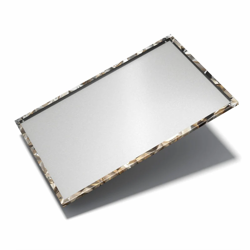 Metall Magnettafel - Facetten in Silber