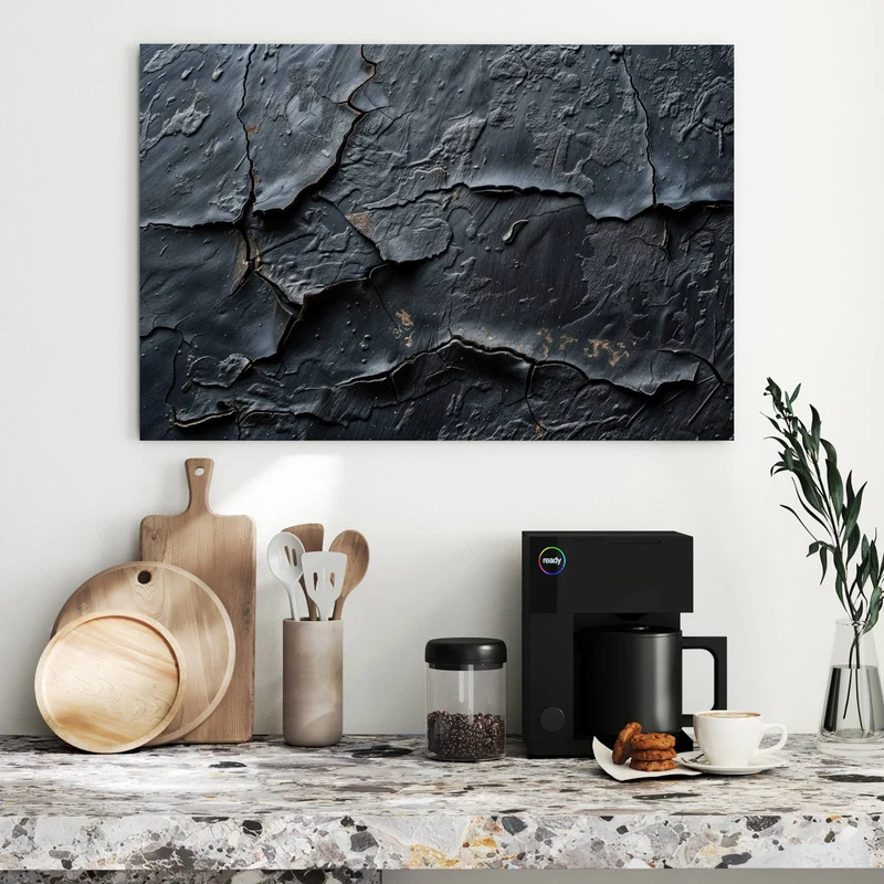 Metall Magnettafel - Risse in Anthrazit