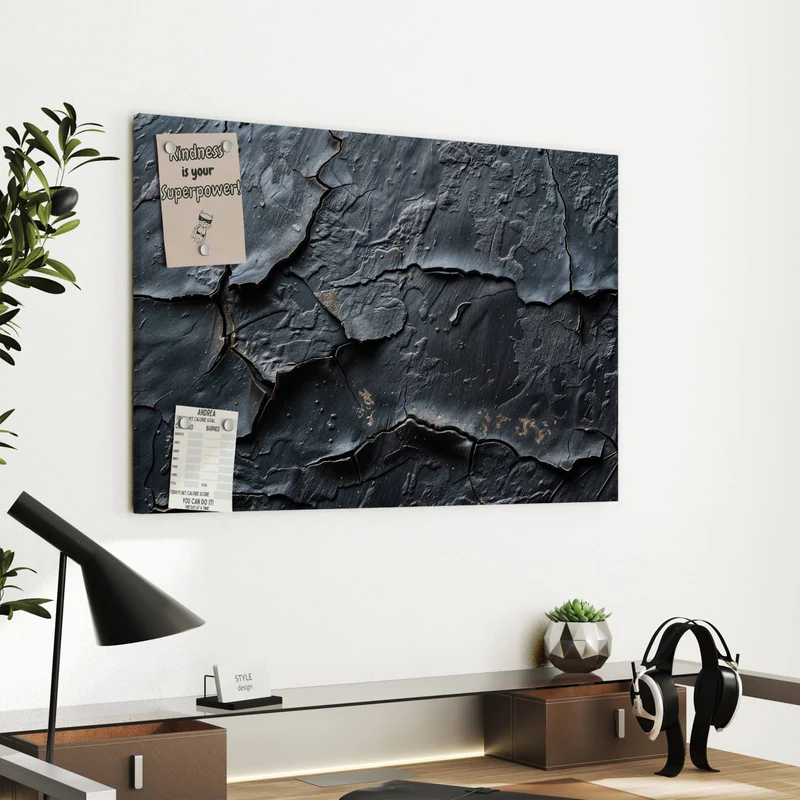 Metall Magnettafel - Risse in Anthrazit