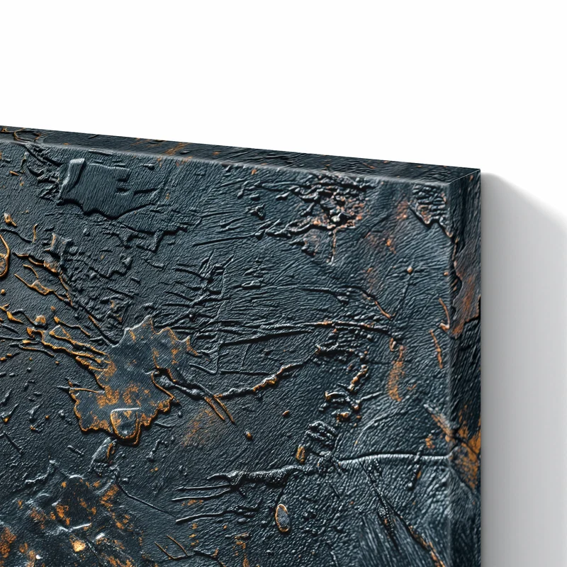 Metall Magnettafel - Kupfer auf Schwarz