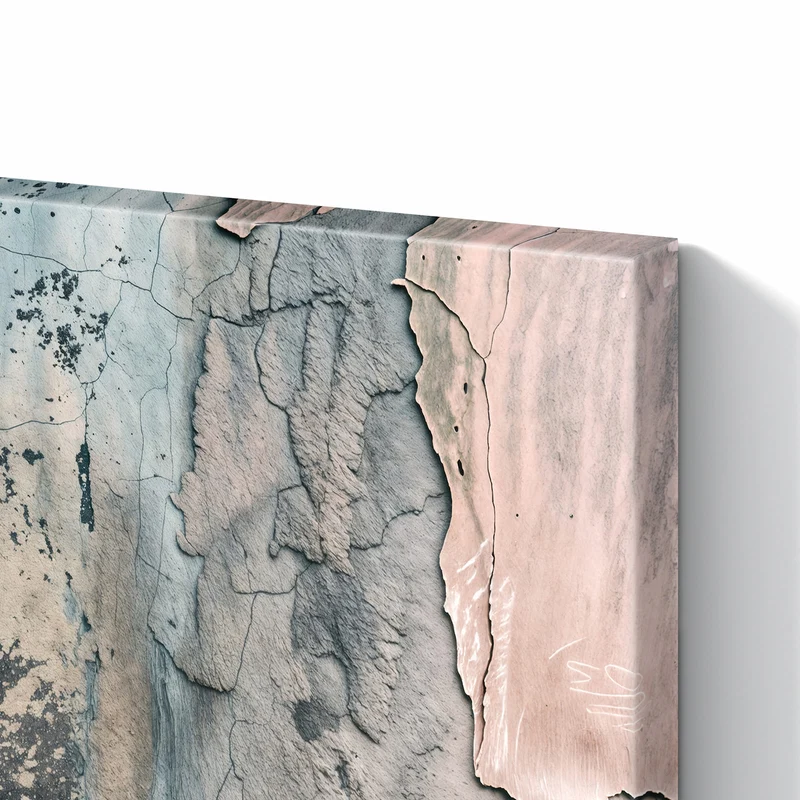 Metall Magnettafel - Rissiger Putz in Blau