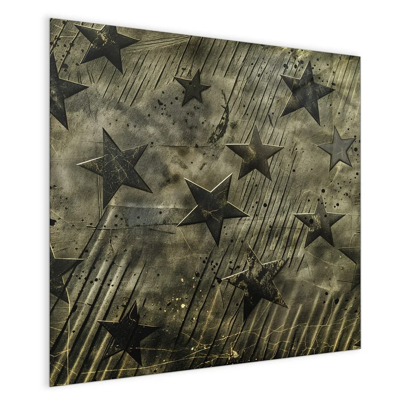 Glas Magnettafel - Verwitterte Sterne