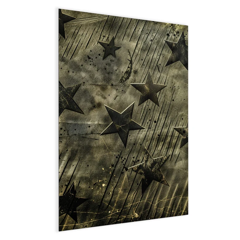 Glas Magnettafel - Verwitterte Sterne