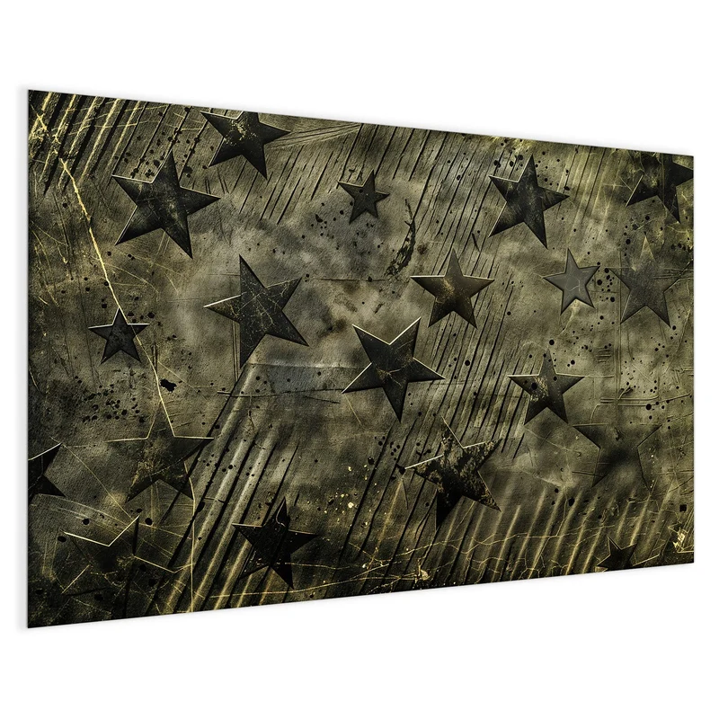 Glas Magnettafel - Verwitterte Sterne