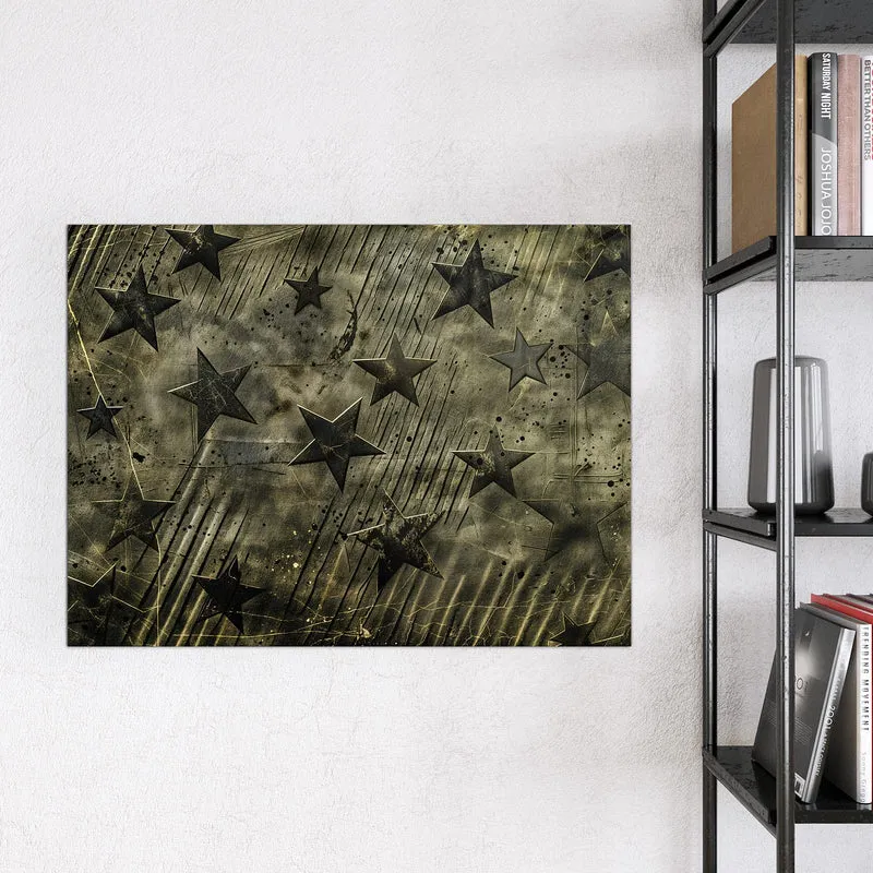 Glas Magnettafel - Verwitterte Sterne