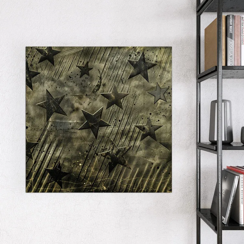 Glas Magnettafel - Verwitterte Sterne