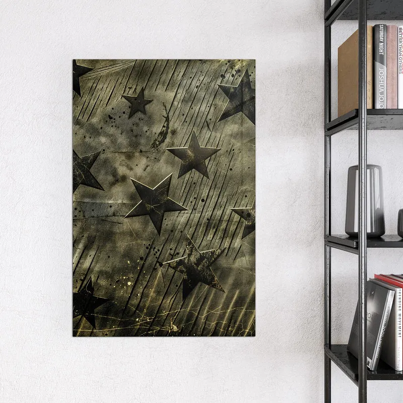 Glas Magnettafel - Verwitterte Sterne