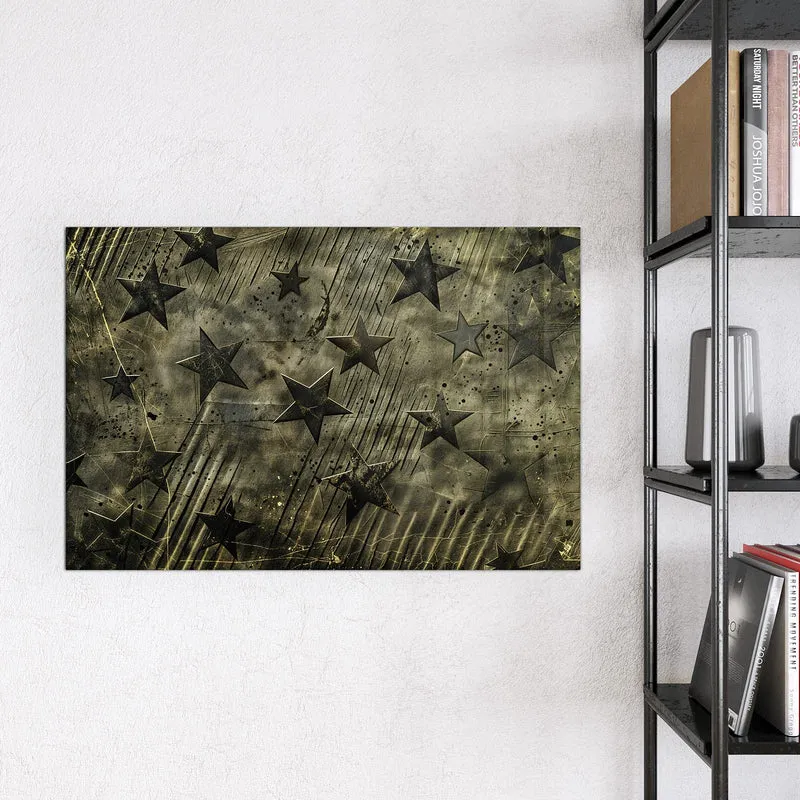 Glas Magnettafel - Verwitterte Sterne