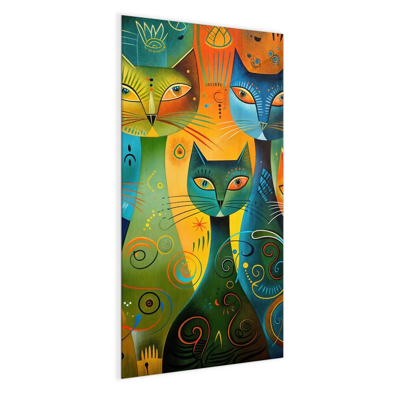 Glas Magnettafel - Gemusterte Katzen