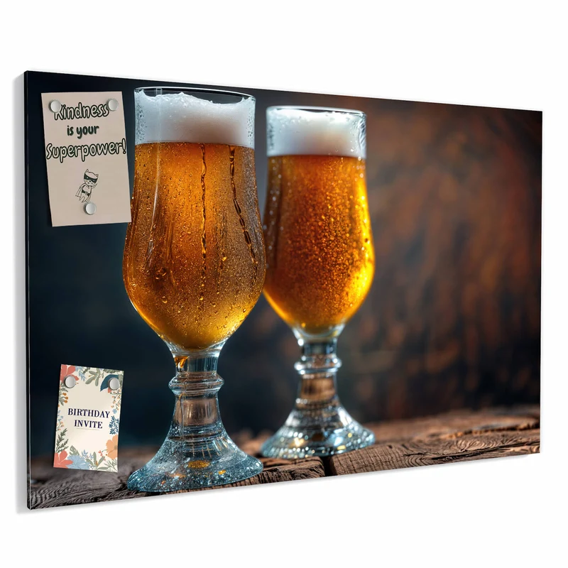 Metall Magnettafel - Bier mit Schaumkrone