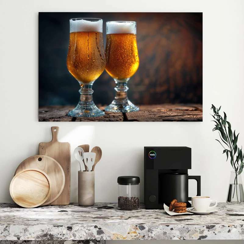 Metall Magnettafel - Bier mit Schaumkrone