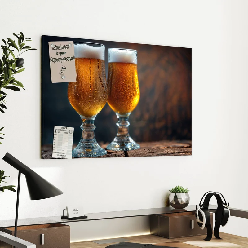 Metall Magnettafel - Bier mit Schaumkrone