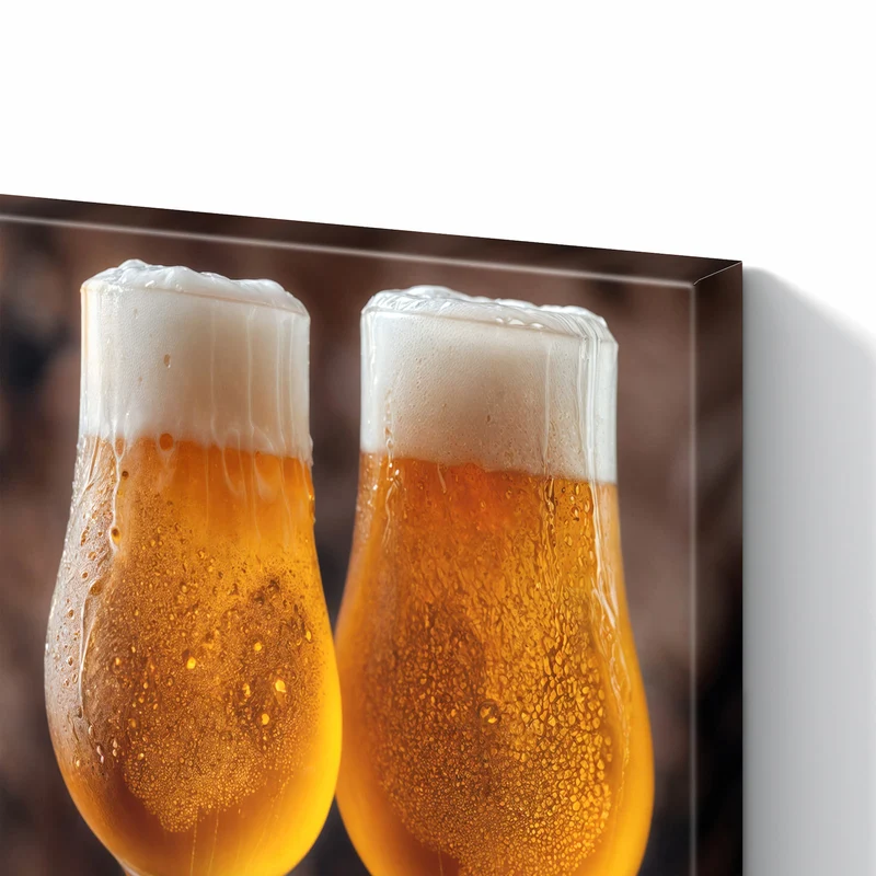 Metall Magnettafel - Bier auf Holzstumpf