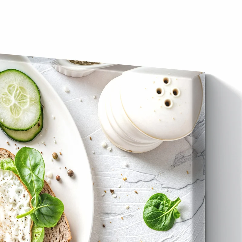 Metall Magnettafel - Brot und Avocado