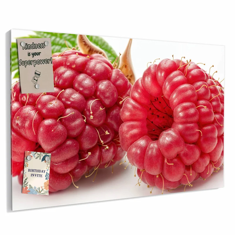 Metall Magnettafel - Surreale Himbeeren