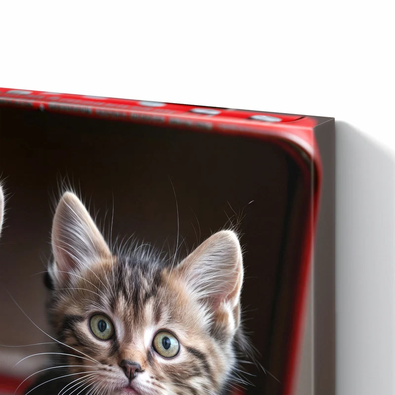 Metall Magnettafel - Katzen im Koffer