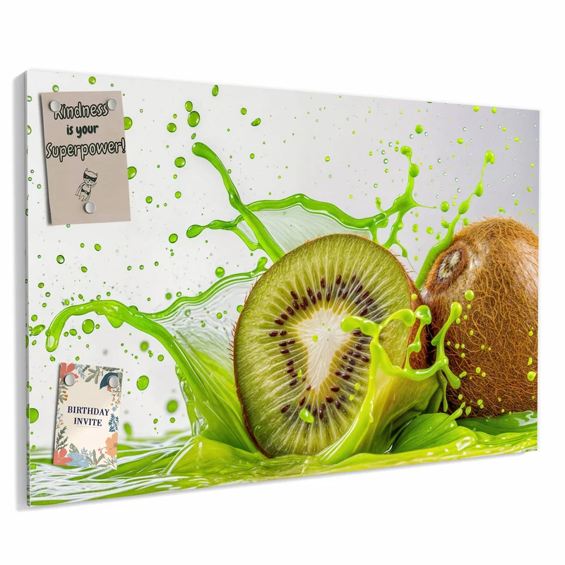 Metall Magnettafel - Kiwi im Saftspritzer