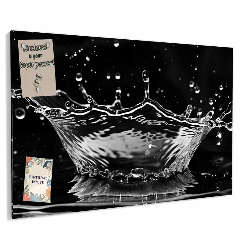 Metall Magnettafel - Wasserkrone