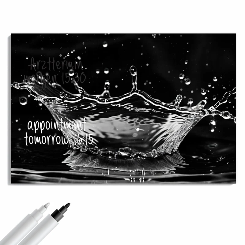 Metall Magnettafel - Wasserkrone
