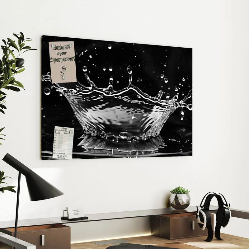 Metall Magnettafel - Wasserkrone