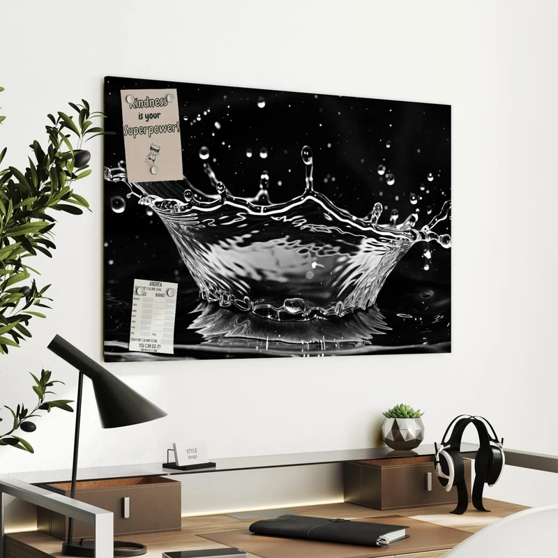 Metall Magnettafel - Wasserkrone